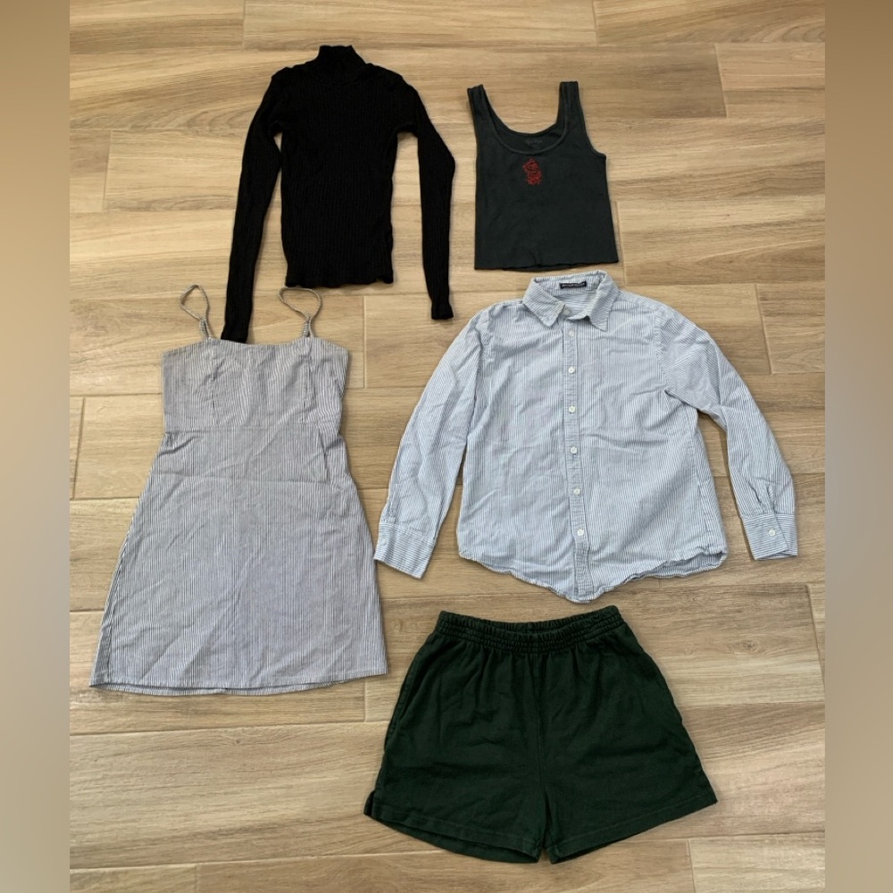 Brandy Melville Lot- 3 Tops, 1 Dress, 1 Shorts
